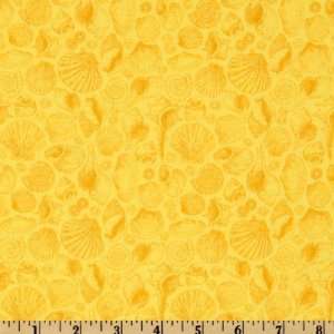  44 Wide Sea Shells Yellow Fabric By The Yard Arts 