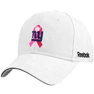  Reebok New York Giants White Breast Cancer Awareness Flex 