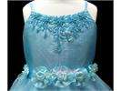 Blue Bead Wedding Flower Girl Party Dress Gown Age 2 11  