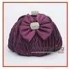   Satin Pleated Crystal Bowknot Bridal/Evening Clutch Handbag  
