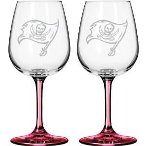 Boelter Tampa Bay Buccaneers 12Oz. Clear Wine Glasses  Set Of 2 Set Of 