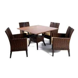 Boca Rattan 154013 Grand Cayman Square Table in Golden Walnut with 