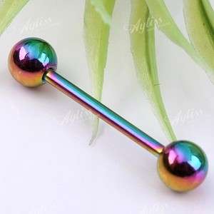 1PC 14g Stainless Steel Stud Belly Jewelry Tongue Ring  