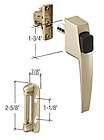 gold screen and storm door push button latch 