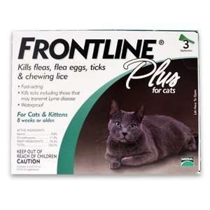  Frontline Plus Flea & Tick for Cats, All Weights, 3 Month 