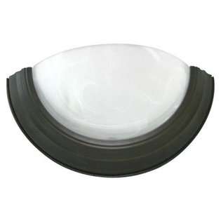   Sconce Oil Rubbed Bronze Trim with Alabaster Glass Energy Star Qua