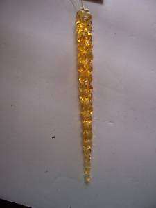 AMBER ICICLE CHRISTMAS TREE ORNAMENT DECORATION  