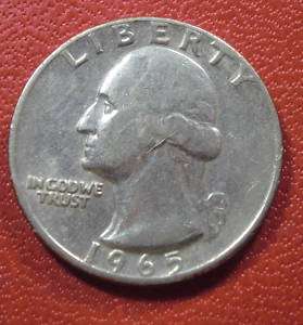 1965 Philadelphia Mint Washington Quarter  
