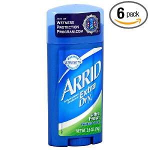 Arrid Extra Extra Dry Antiperspirant Deodorant, Solid, Ultra Fresh, 2 