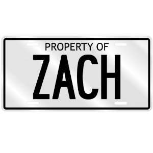  NEW  PROPERTY OF ZACH  LICENSE PLATE SIGN NAME
