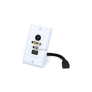  Brand New HDMI  3 RCA Component  Toslink Wall Plate 