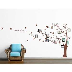  Memory Tree PVC Wall Decal Stickers   Brown