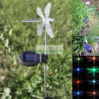 Solar Dragonfly Garden Stake Color Change Light  