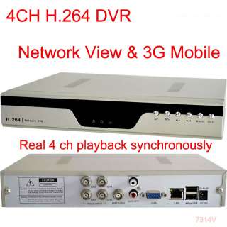 4CH Standalone H.264 Network&3G Audio Surveillance DVR for CCTV 