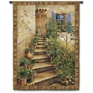  Steps to the Villa Large 75 High Wall Tapestry