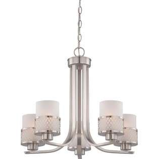 Nuvo Lighting Nuvo 60 4685 Fusion   5 Light Chandelier w/ Frosted 