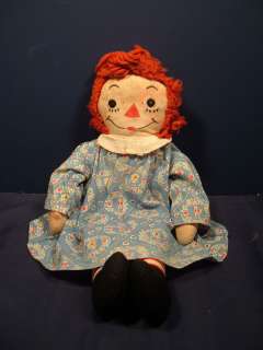 Vintage Raggedy Ann Johnny Gruelle 1947 Tag Georgene Cloth Doll 18 19 