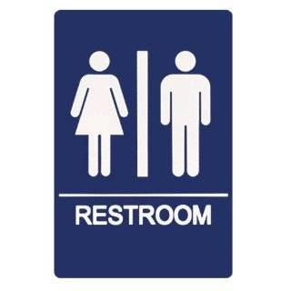 HeadLine ADA Approved Restroom Sign, Restroom Symbol Tactile Graphic 