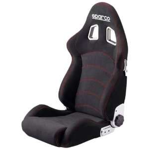  Sparco R505 Black Seat with Red Stitching Automotive