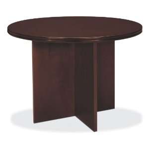  42 Round Veneer Conference Table Duo Edge Office 
