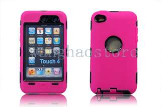   Rubber Skin Cover Hard Heavy duty Case for Apple iPod Touch 4 4th Gen