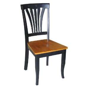    WC BL&CH 2 Avon Chair Wood Seat   Black and Cherry