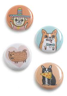 Puppy Party Pins   Multi, Print with Animals, Novelty Print, Kawaii