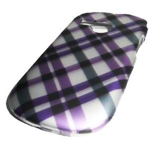 Lg 501c Purple Plaid Design Hard Case Cover Skin Protector TracFone 