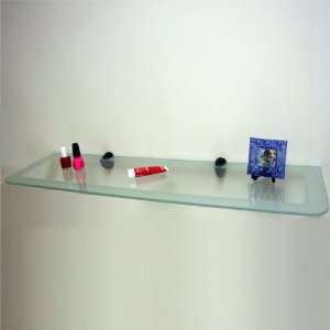 Deluxe Ice 24 x 10 Clear with Frosted Border Tempered Glass Shelf 