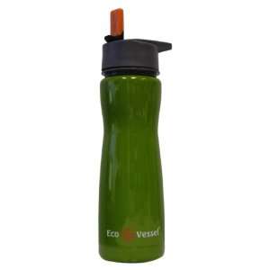 Eco Vessel Stainless Steel Water Bottle with Screw Cap (Bold Sports 