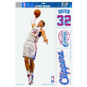 NBA Los Angeles Clippers Griff 11 by 17 Ultra Decal Multiple Designs 