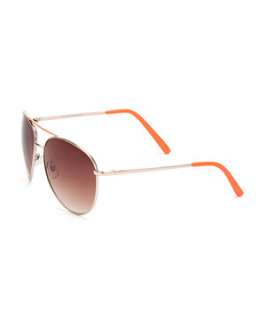 Orange (Orange) Neon Orange Frame Flight Sunglasses  250122280  New 