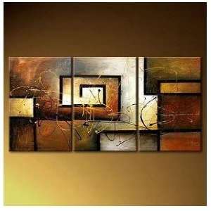  Abstract Oil Painting Hand Painted Wall Art   3 Piece Bang 