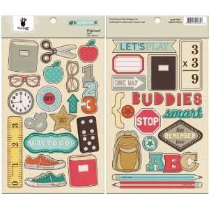  Fancy Pants Designs   Off to School Collection   Chipboard 