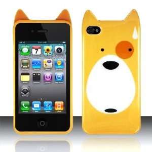  Yellow Pup   TPU Protector for Apple iPhone 4 / 4S [AT&T 