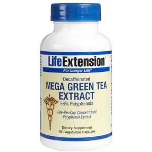  Life Extension Mega Green Tea Extract Decaffeinated VCaps 