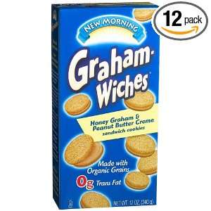   Wiches, Honey Graham & Peanut Butter Creme, 12 Ounce Box (Pack of 12