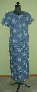 NEW COLDWATER CREEK Floral Denim Jean Jacket Dress 6  
