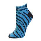 Pizzazz Women Turquoise Zebra Stripe Anklet Socks Cheer Dance 5 10