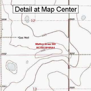   Map   Mattox Draw SW, Kansas (Folded/Waterproof)