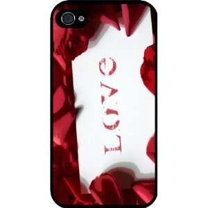  Rikki KnightTM Red Roses Petal Love Design Black Hard Case 