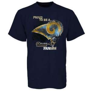 St. Louis Rams Navy Blue Game Film T shirt  Sports 
