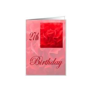  Happy 27th Birthday Dianthus Red Flower Card Toys & Games