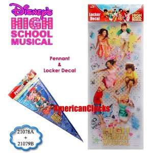  High School Musical Cast Purple Pennant & Locker Decals 