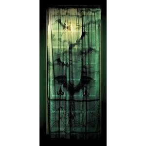  Bats and Spiders Lace Decoration Window Panel 40x84