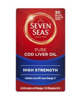 Seven Seas Pure Cod Liver Oil   Extra High Strength   30 capsules 
