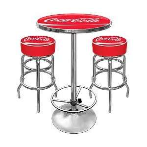 Ultimate Coca Cola Gameroom Combo   2 Bar Stools and Table  