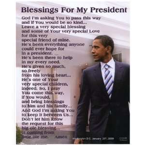  Blessings for My President (Obama)   Poster by Donald 