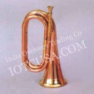  HANDTOOLED HANDCRAFTED COPPER AND BRASS BUGLE Musical Instruments