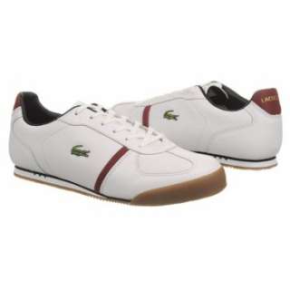 Mens Lacoste Aleron MB White/Dark Red Shoes 